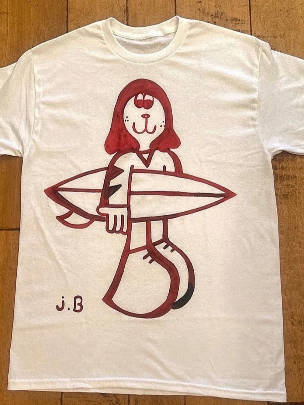 Surfing Character Graphic Short Sleeve Tee